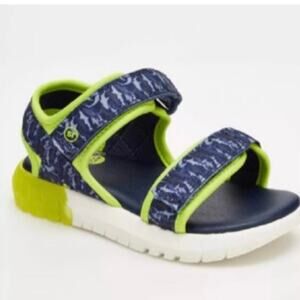 Surprize by Stride Rite New Navy & Yellow Lumos Light-Up Sandal Size 10